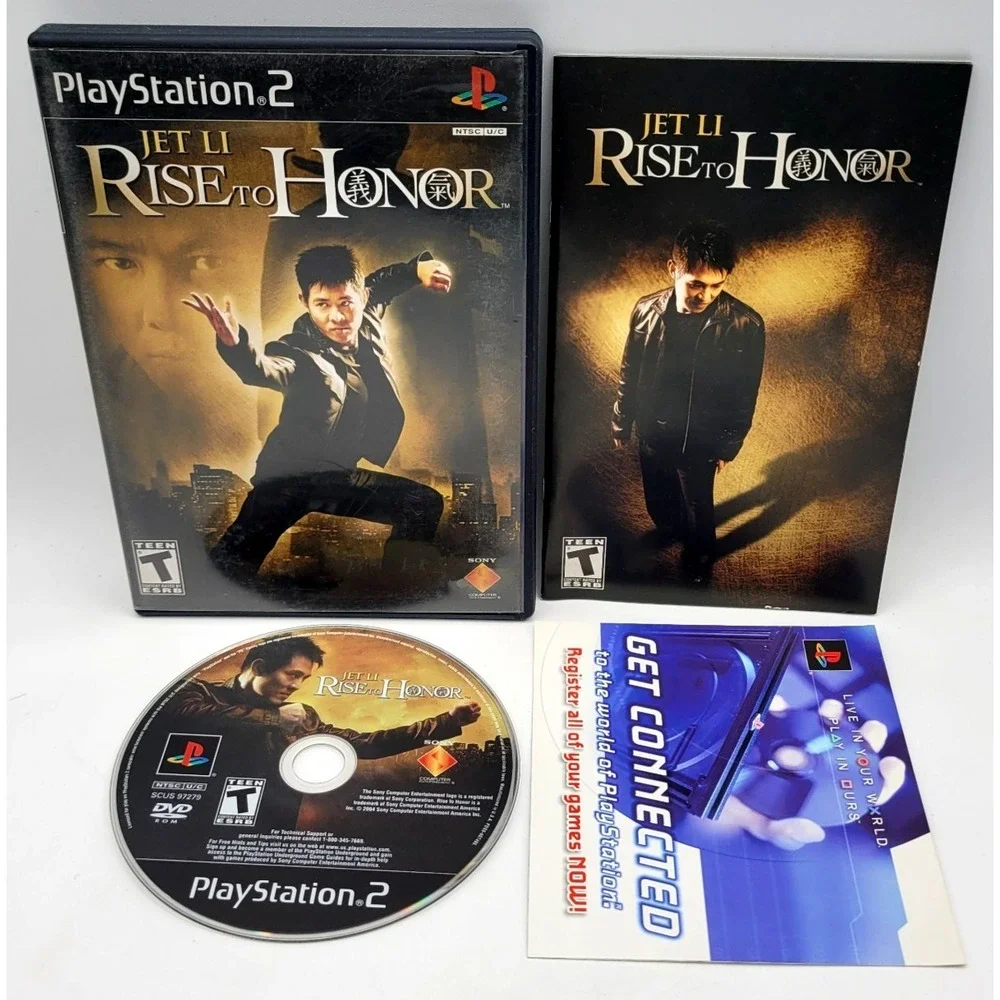 Rise to Honor PLAYSTATION 2 PS2 CIB w/ Reg Card Black‎ Label COMPLETE IN BOX